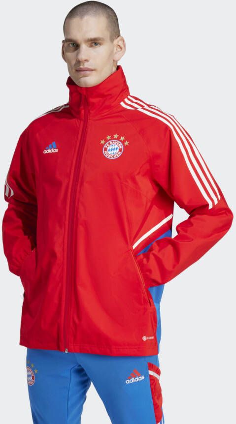 adidas Bayern München Regenjas Condivo 22 Rood/Blauw