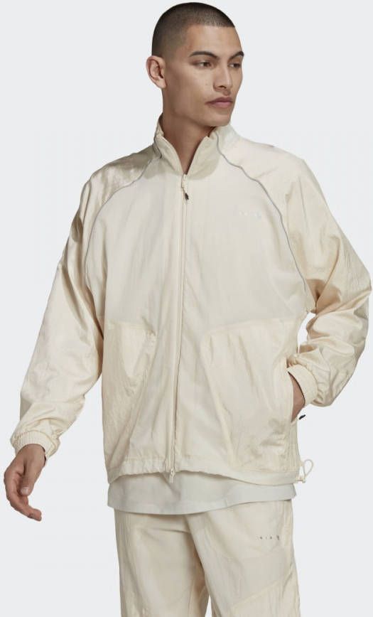 Adidas Materiële mix track jas , Beige, Heren