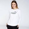Puma essentials+ metallic logo sweater wit dames online kopen