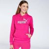 Puma essentials+ metallic logo trui roze dames online kopen