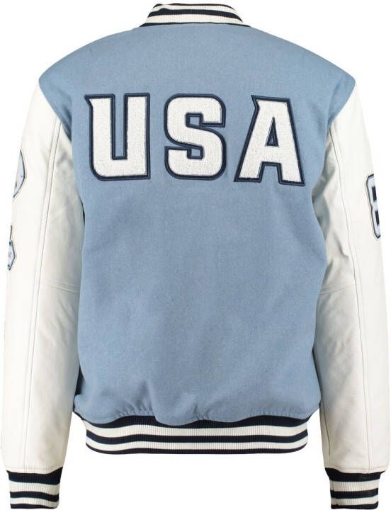 America Today Joni baseball jack met patches en backprint