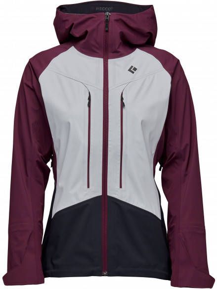 Black Diamond Women's Dawn Patrol Hybrid Shell Regenjas, purper