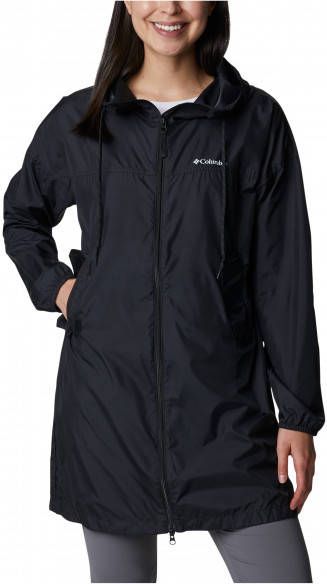 Columbia Women's Flash Challenger Long Windbreaker Lange jas, zwart