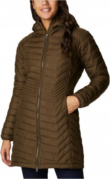 Columbia Women's Powder Lite Mid Jacket Lange jas, bruin