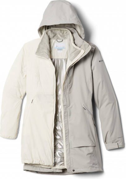Columbia Women's Pulaski Interchange Jacket Lange jas, grijs/wit