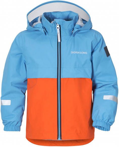 Didriksons Kid's Viken Jacket 3 Regenjas blauw/oranje