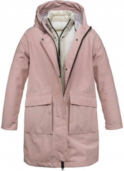 Dolomite Women's Parka Expedition + Insulation Lange jas, bruin/roze