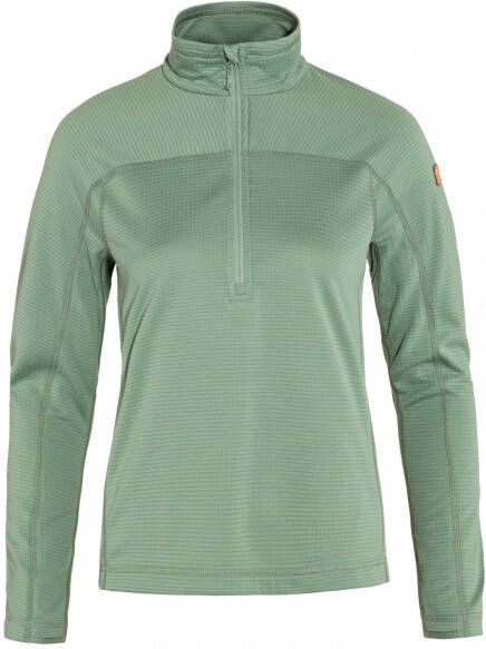 Fjällräven Women's Abisko Lite Fleece Half Zip Fleecetrui, groen/turkoois