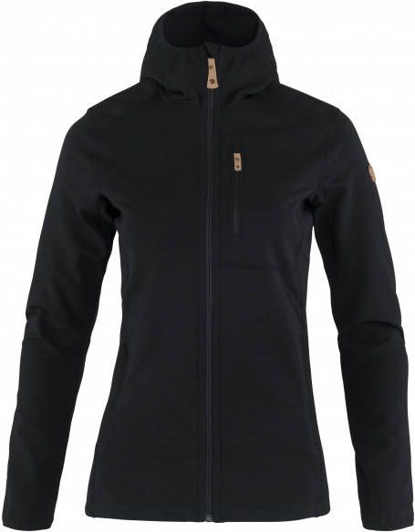 Fjällräven Women's Keb Fleece Hoodie Fleecevest, zwart