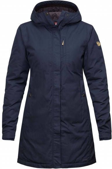 Fjällräven Women's Kiruna Padded Parka Lange jas, blauw