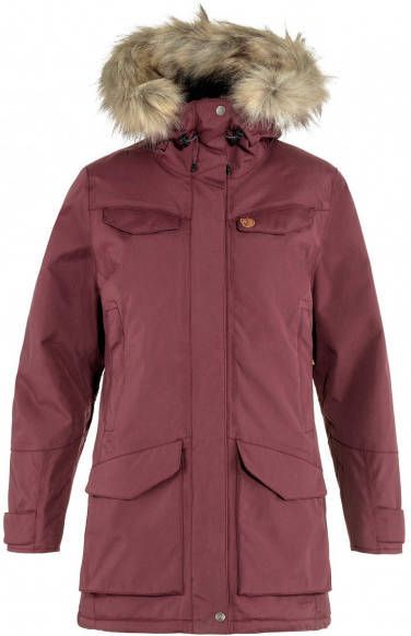 Fjällräven Women's Nuuk Parka Lange jas, rood