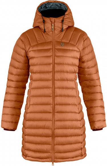 Fjällräven Women's Snow Flake Parka Lange jas, oranje/bruin