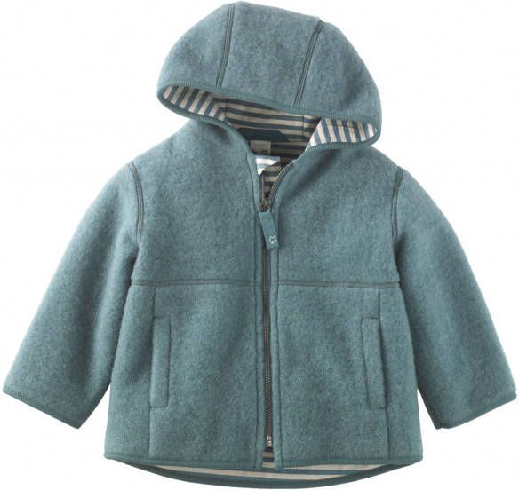 hessnatur Kid's Wollen Fleecevest Merino Wollen vest/104, turkoois