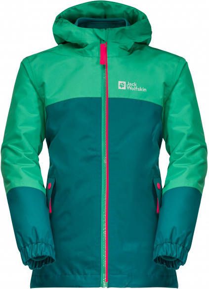Jack Wolfskin Girl's Iceland 3in1 Jacket 3 in 1 jas turkoois