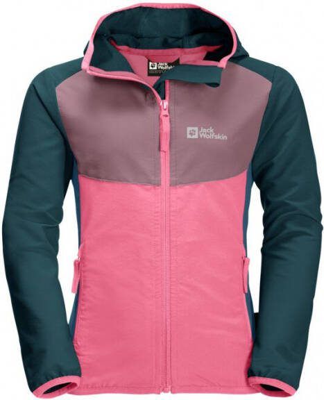 Jack Wolfskin Girl's Turbulence Softshelljack roze