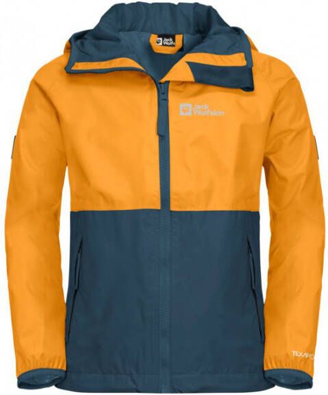 Jack Wolfskin Kid's Rainy Days Jacket Regenjas oranje/blauw