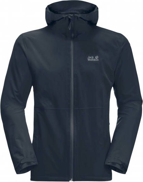 Jack Wolfskin Pack & Go Shell Regenjas, blauw