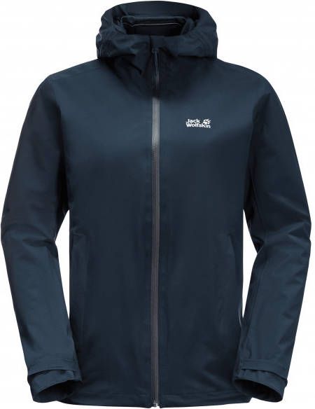 Jack Wolfskin Women's Pack & Go Shell Regenjas, blauw