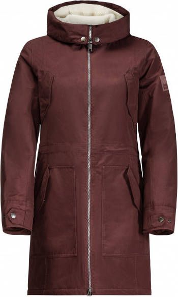 Jack Wolfskin Women's Rocky Point Parka Lange jas, bruin