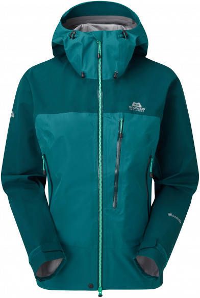 Mountain Equipment Women's Makalu Jacket Regenjas blauw/turkoois