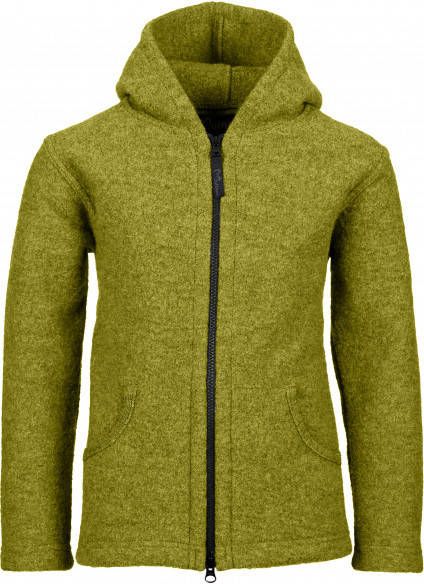 Mufflon Kid's Kaja Wollen vest, olijfgroen/oranje