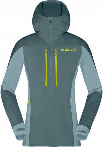 Norrøna Women's Trollveggen Powerstretch Pro Zip Hood Fleecevest, turkoois