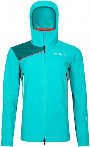 Ortovox Women's Pala Hooded Jacket Softshelljack, turkoois