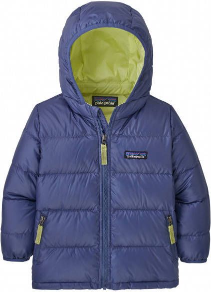 Patagonia Baby Highloft Down Sweater Hoody Donsjack Months, blauw