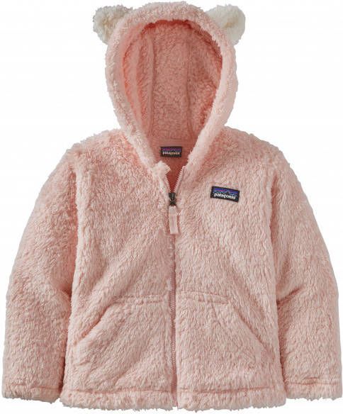 Patagonia Kid's Furry Friends Hoody Fleecevest Months, bruin/roze