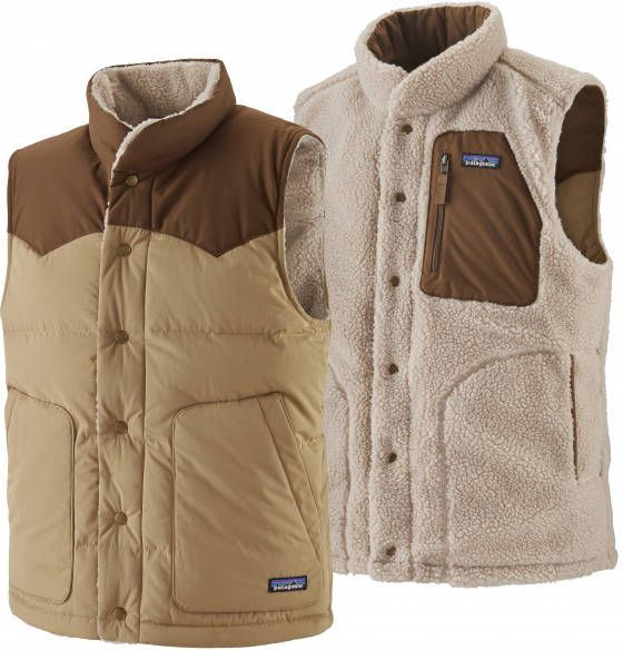 Patagonia Reversible Bivy Down Vest Donzen bodywarmer, beige