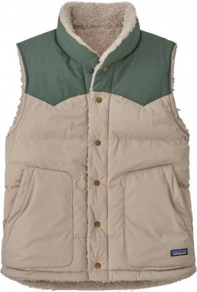 Patagonia Reversible Bivy Down Vest Donzen bodywarmer, beige