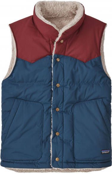 Patagonia Reversible Bivy Down Vest Donzen bodywarmer, blauw