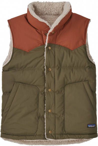 Patagonia Reversible Bivy Down Vest Donzen bodywarmer, bruin