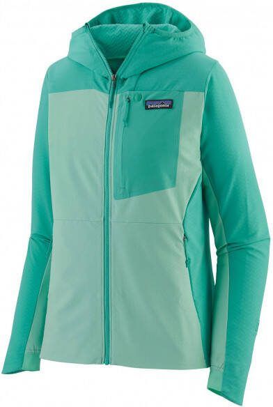 Patagonia Women's R1 CrossStrata Hoody Softshelljack, turkoois