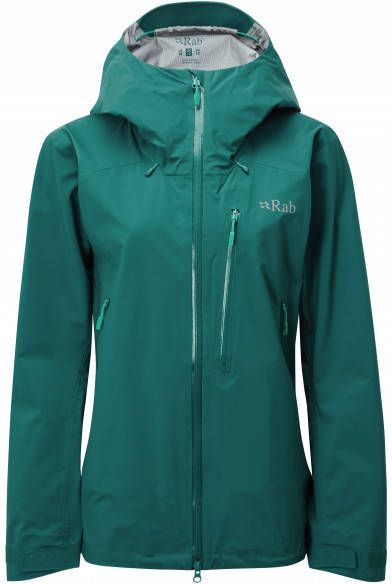 Rab Women's Firewall Jacket Regenjas turkoois/blauw
