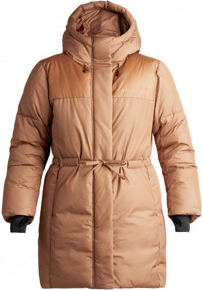 Röhnisch Women's Glacier Belt Coat Lange jas, bruin/beige