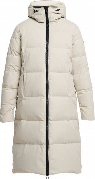 Tenson Women's Shanna Down Coat Lange jas, beige