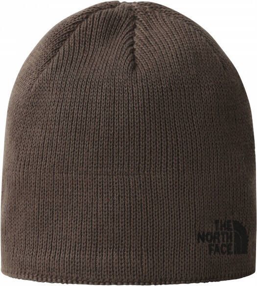 The North Face Kid's Bones Recycled Beanie Muts, bruin/zwart