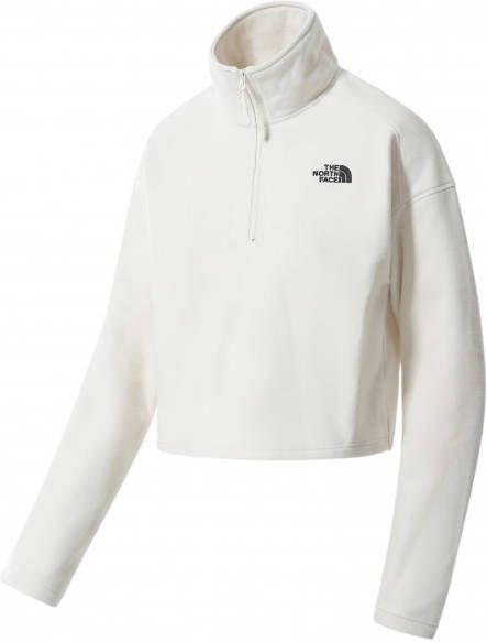 The North Face Women's 100 Glacier Cropped ¼ Zip Fleecetrui, wit