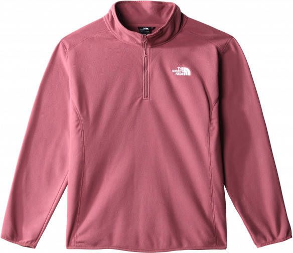 The North Face Women's Plus 100 Glacier 1/4 Zip Fleecetrui, roze/rood