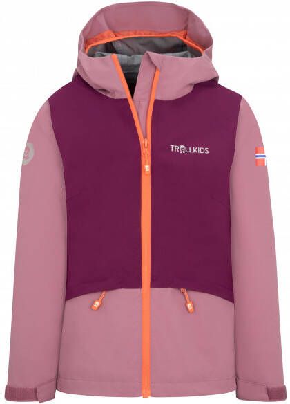Trollkids Girl's Gjende Jacket Regenjas roze/purper