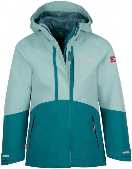Trollkids Girl's Skaland Jacket Regenjas turkoois