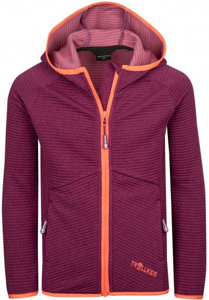 Trollkids Girl's Sogndal Jacket Fleecevest purper