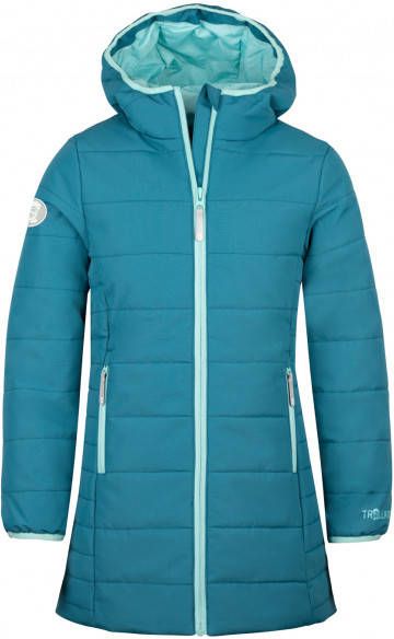 Trollkids Girl's Stavanger Coat Lange jas turkoois