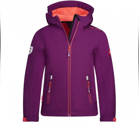 Trollkids Girl's Trollfjord Jacket Softshelljack purper