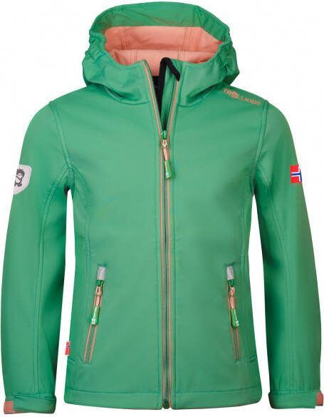 Trollkids Girl's Trollfjord Jacket Softshelljack turkoois