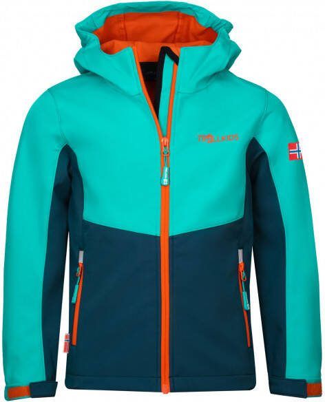 Trollkids Kid's Kristiansand Jacket Softshelljack turkoois