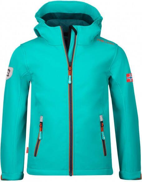 Trollkids Kid's Trollfjord Jacket Softshelljack turkoois