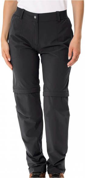 Vaude Women's Farley Stretch Zip Off Pants II Trekkingbroek Regular, zwart