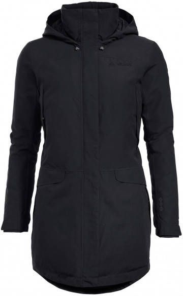 Vaude Women's Skomer Wool Parka Lange jas zwart